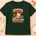 T-shirt chat Patoume – T-shirt Meeting Annulée – Vert sapin