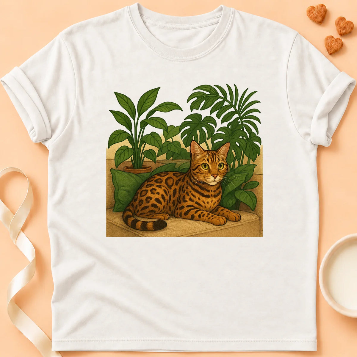 T-shirt chat Patoume – T-Shirt Jungle IRL – Blanc