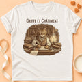 T-shirt chat Patoume – T-Shirt Châtiment – Blanc