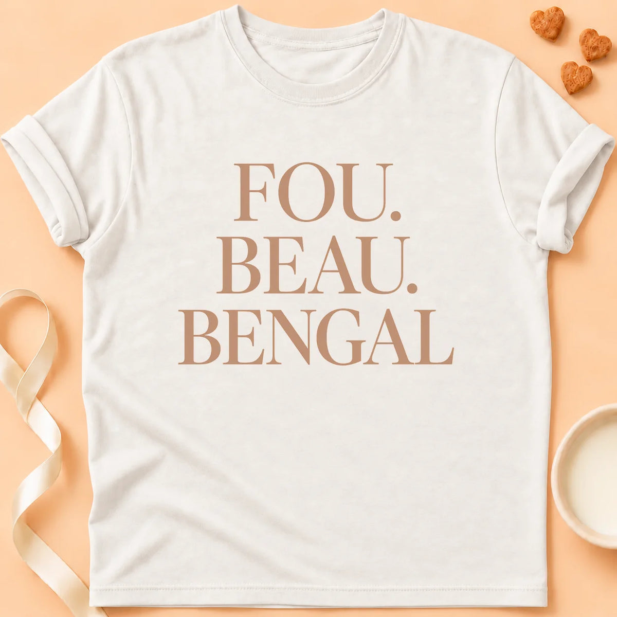 T-shirt chat Patoume – T-Shirt Beauté – Blanc