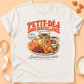 T-shirt chat Patoume – T-shirt Petit déj – Blanc