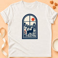 T-shirt chat Patoume – T-shirt Félin des toits – Blanc