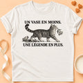 T-shirt chat Patoume – T-shirt Un vase en moins – Blanc