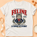 T-shirt chat Patoume – T-shirt République féline – Blanc