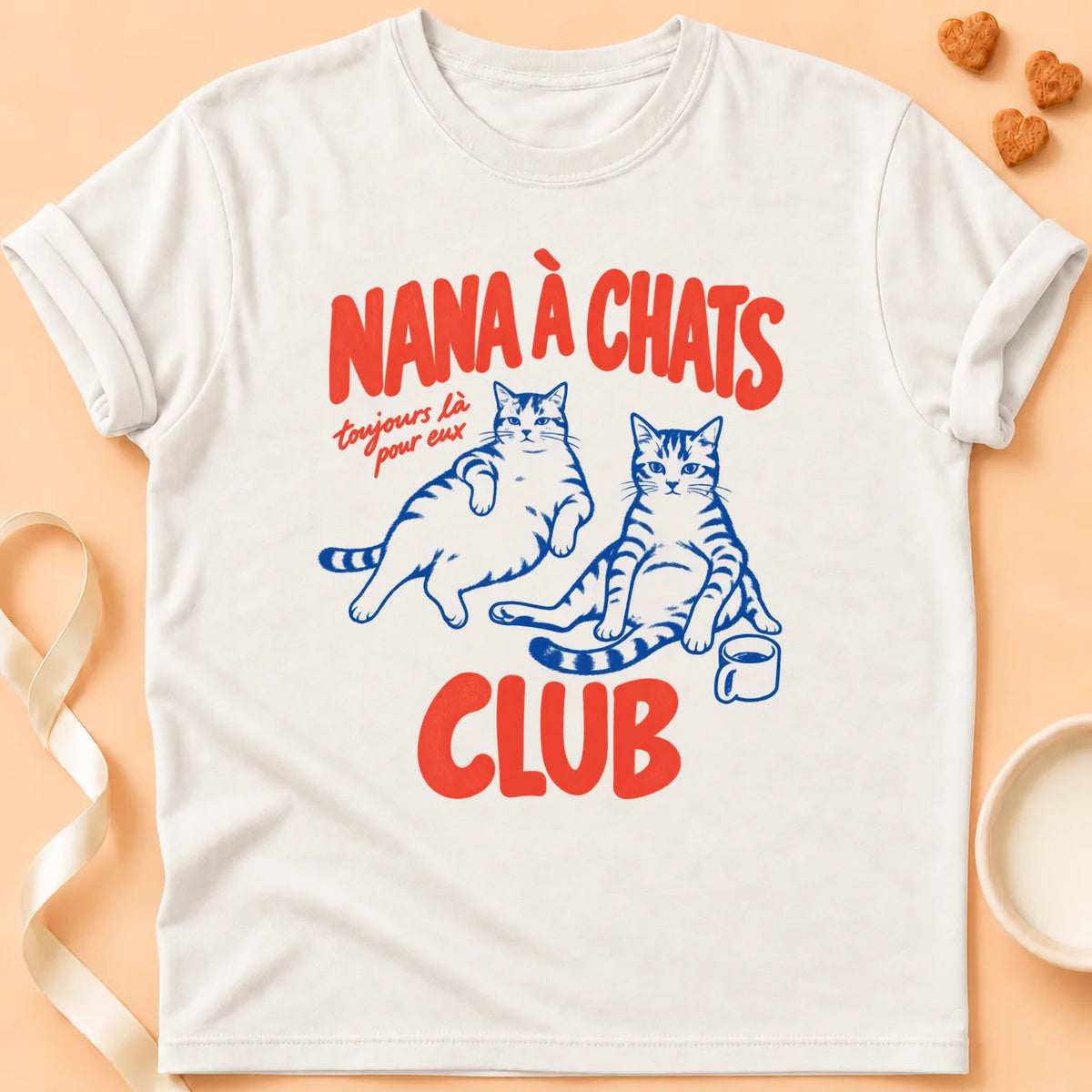 T-shirt chat Patoume – T-shirt Nana à chats – Blanc