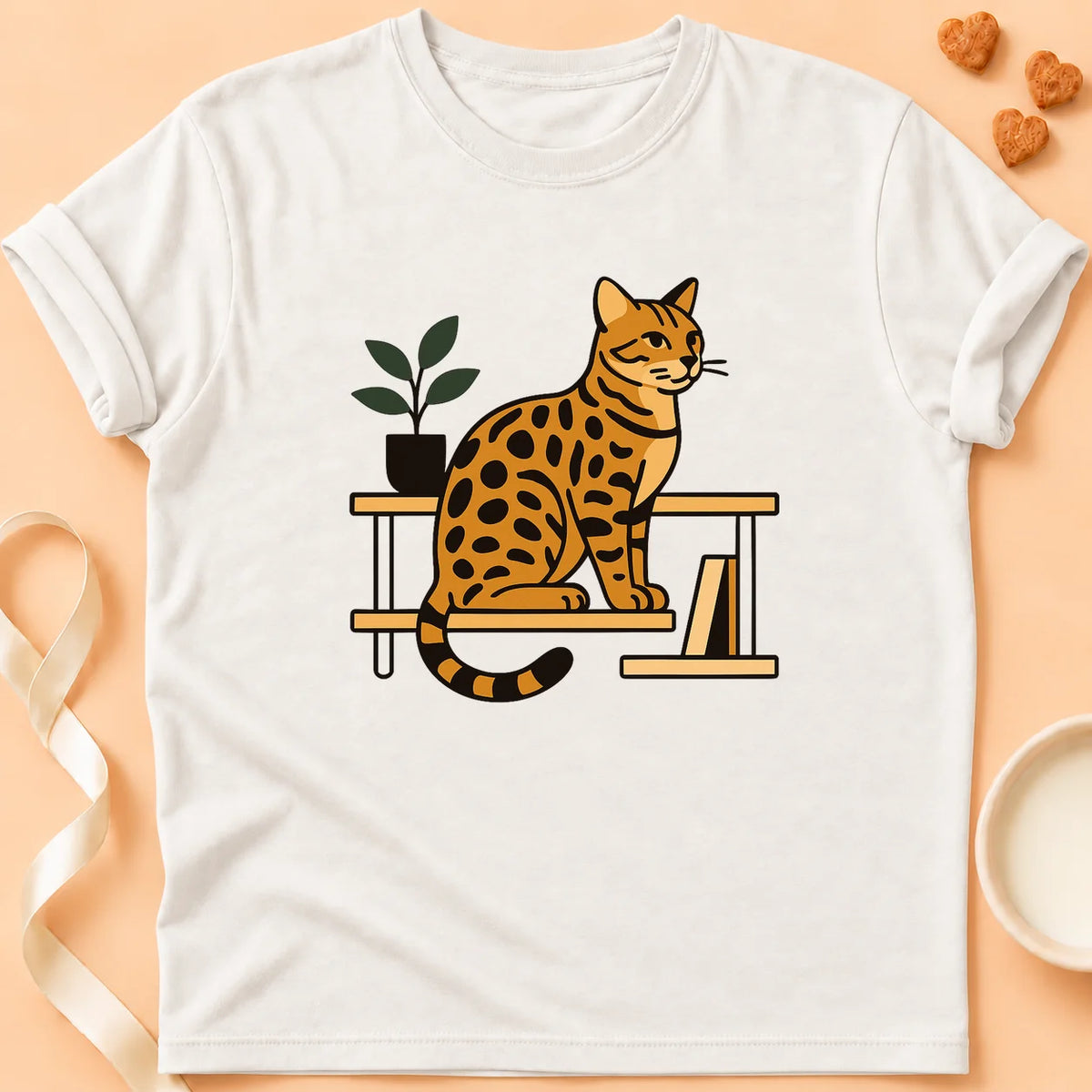 T-shirt chat Patoume – T-Shirt Bameuble – Blanc