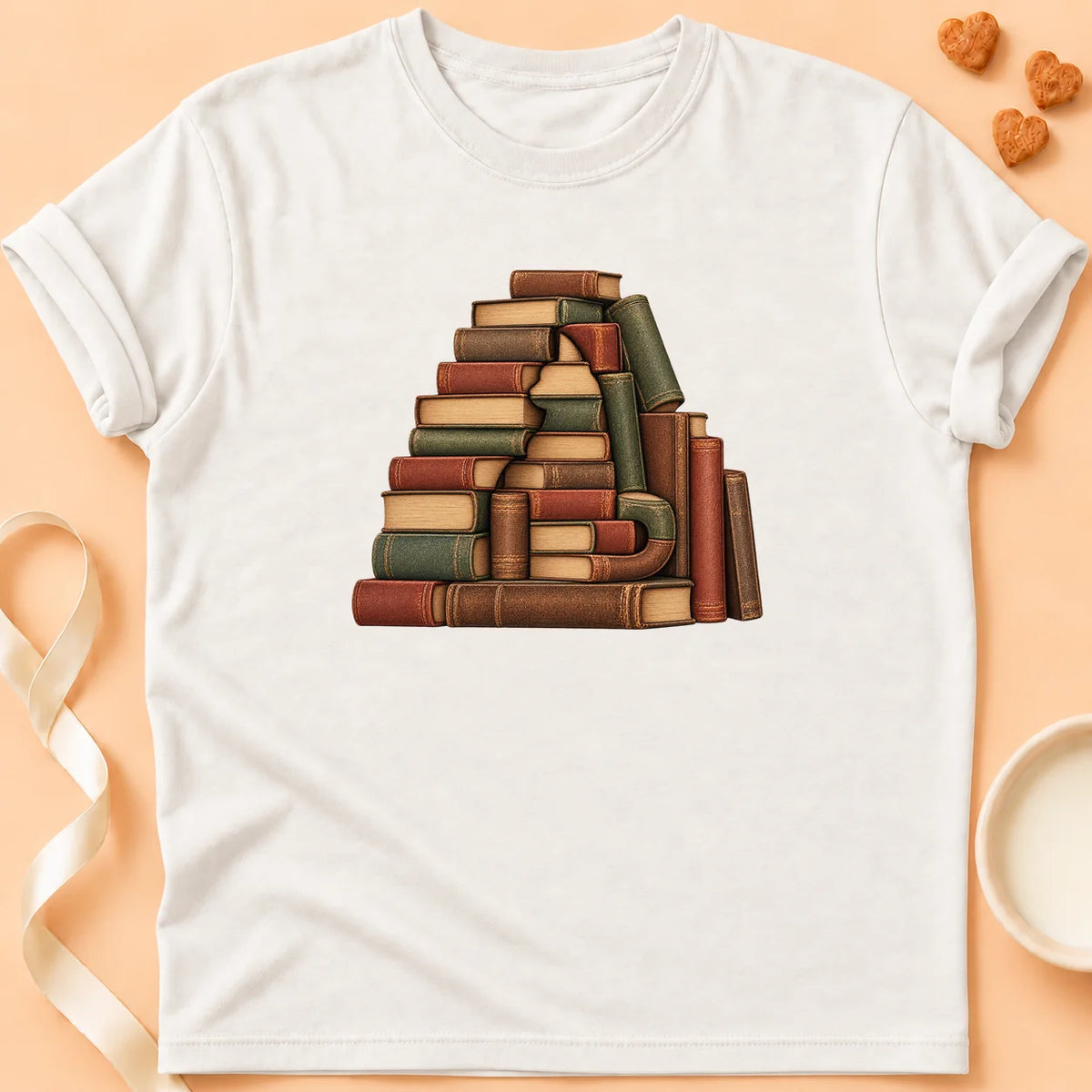 T-shirt chat Patoume – T-shirt Lecteur – Blanc