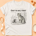 T-shirt chat Patoume – T-Shirt Chava – Blanc