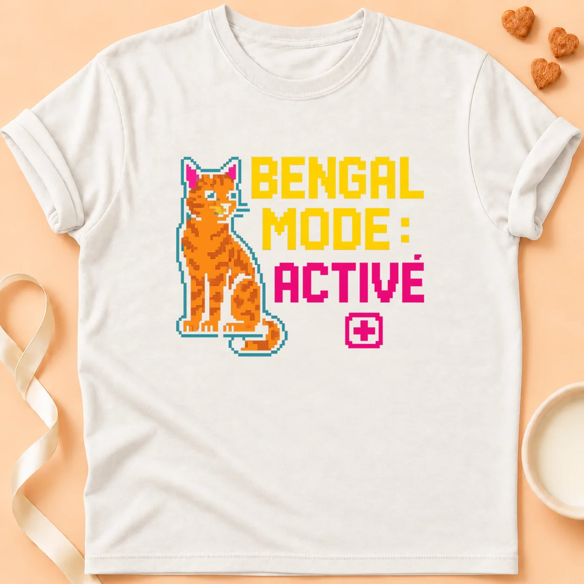 T-shirt chat Patoume – T-Shirt Arcade – Blanc