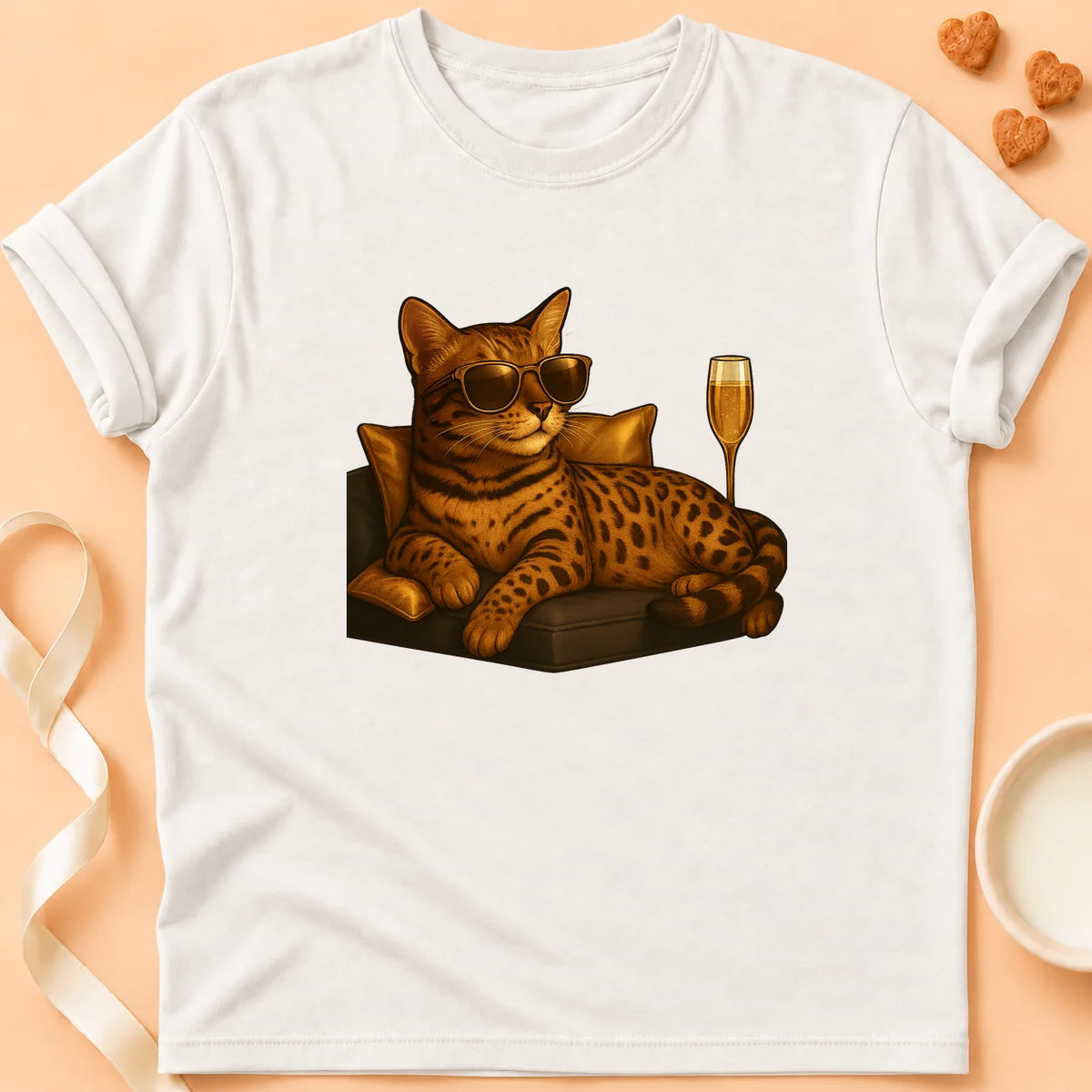 T-shirt chat Patoume – T-Shirt Détente IRL – Blanc